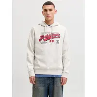 Jack & Jones Sweat-shirt rouge / noir / blanc chiné