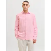 Jack & Jones Esummer Linen Blend Long Sleeve Shirt Rose S Homme
