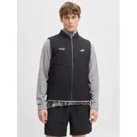 Jack & Jones Gilet 'JCOCnz Paris' noir / blanc