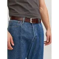 Jack & Jones Ceinture 'Stockholm' chocolat / argent
