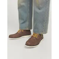 Jack & jones Bottines à lacets 'JFWDenver' marron / brun foncé / blanc