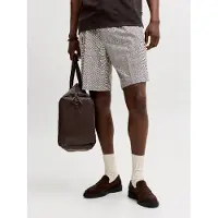 Jack & Jones Pantalon à pince umbra / brun foncé / blanc