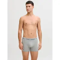 Jack & Jones Boxers 'JACBENNETT' gris chiné / pétrole / noir / blanc