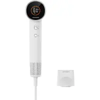 CubeNest - SwiftDry SDH001 - Sèche-cheveux - Sèche-cheveux ionique - Affichage en Celsius, 4 niveaux de chauffage, 2 niveaux de vitesse - 8 modes combinables - Blanc