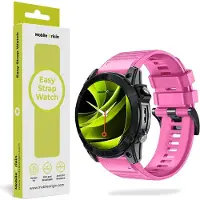 Mobile Origin Montre en silicone Easy Strap 22mm rose (22 mm, Silicone), Sangles de montre, Pink