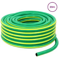 vidaXL Tuyau d'arrosage 5 couches vert et jaune 3/4'' 20 m PVC