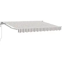 vidaXL Store électrique rétractable gris clair et blanc 3 x 2,5 m