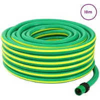 vidaXL Tuyau d'arrosage 5 couches vert et jaune 3/4'' 10 m PVC
