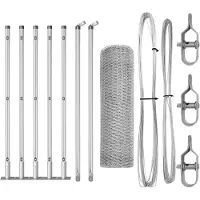 vidaXL Clôture en fil de fer soudé avec socle en béton 10 x 0,4 m (L x H)