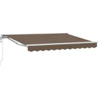 vidaXL Store rétractable taupe 4 x 2 m en polyester et aluminium