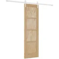 vidaXL Porte coulissante ORKDAL, finition naturelle et blanche, 61 x 198,5 cm