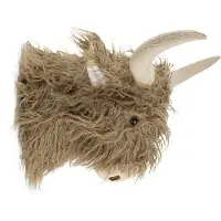 Mars & More Peluche « Taureau des Highlands écossais » - Décoration murale - Marron - 25 cm - QTSHKB20 - Mars&More