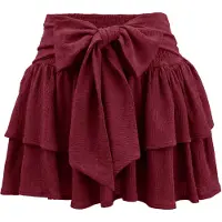 Imily Bela Jupe rouge foncé