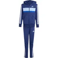 Adidas Survêtement 'SEASONAL ESSENTIALS TIBERIO 3 STRIPES FRENCH TERRY' bleu / bleu pastel / bleu foncé / blanc