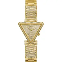 GUESS Montre à affichage analogique 'FAME' champagne / or / transparent