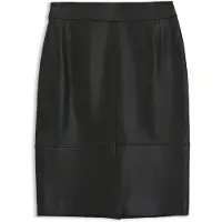 BOSS Jupe crayon Slim en cuir lisse