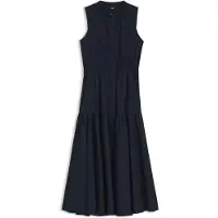 BOSS Robe sans manches en popeline de coton