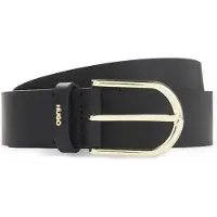 HUGO Ceinture en cuir avec bouclerie dorée