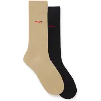 HUGO Lot de deux paires de chaussettes mi-hautes avec logo