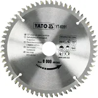 YATO Lame de scie en carbure pour aluminium 200 x 30 mm, 60 dents