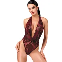 Noir Kink Royal - body transparent - rouge - M