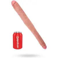 King Cock 16 Tapered - Double Dildo Réaliste (41 cm) - Naturel