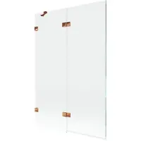 Mexen Cabine de douche Lunar, 2 vantaux à gauche, 120 x 150 cm, transparent, or rose - 897-120-100-60-00-L