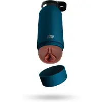 PDX - Fuck Flask Private Pleaser - vaginette dans une flasque (bleu-brun)