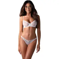 Obsessive Alissium Ensemble Lingerie 2 Pièces Blanc XL/2XL