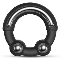 Marc Dorcel - anneau pénien renforcé avec insert métal - silicone noir