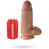 King Cock - gode ventouse réaliste 23cm - couleur foncée