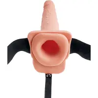 Pipedream Fetish Strap-On 7,5 - gode harnais éjaculant à sangles (couleur chair)