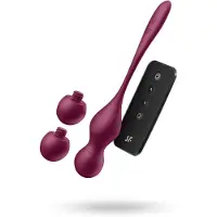 Satisfyer Love Birds Vary - Boule de geisha vibrante contrôlée par application (rouge)