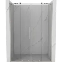 Mexen Velar Duo porte de douche coulissante 160 cm, transparent, nickel brossé - 871-160-000-02-97