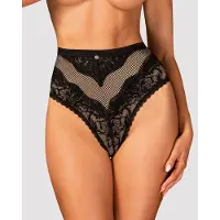 Obsessive - culotte décorée à motif fleuri - noir - M/L