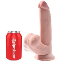 Pipedream King Cock Plus Triple Densité Testicules Oscillantes 23,5 cm - Nude