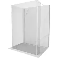 Mexen Kioto Duschwand Walk-in 100 x 70 x 40 cm, transparent, weiß - 800-100-070-221-20-00-040