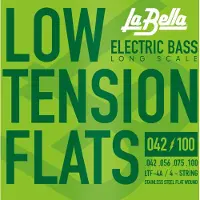 La Bella Cordes basses plates en acier inoxydable LTF-4A faible tension et longue chelle