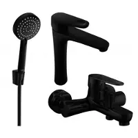 Mexen Kama R75 Mélangeur lavabo et baignoire avec accessoires, noir (72513R75-70)