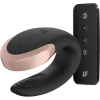Satisfyer Double Love vibromasseur pour couples Black 8,3 cm