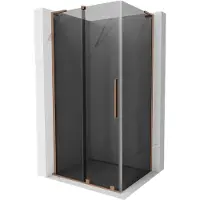 Mexen Velar L Cabine de douche 120x110, Graphite, Cuivre brossé