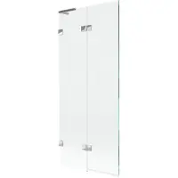 Mexen Lunar L Paroi pliante pour baignoire à 2 volets, gauche 80 x 150 cm, transparent, chrome - 897L-080-100-01-00-L
