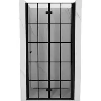 Mexen Mist-F porte pliante Paroi de douche droite 70 cm, grille noire, noir - 8A6-070-000-70-77-P