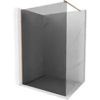 Mexen Kioto Paroi de douche à l'italienne 80 x 200 cm, graphite 8 mm, cuivre brossé - 800-080-101-65-40