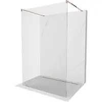 Mexen Kioto paroi de douche à poser 180 x 200 cm, transparent 8 mm, or rose - 800-180-002-60-00