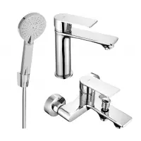 Mexen Royo R40 Mélangeur lavabo et baignoire avec accessoires, chrome (72203R40-00)
