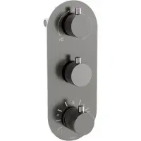 Mexen Kai mitigeur thermostatique douche/baignoire 3 sorties graphite (77603-66)