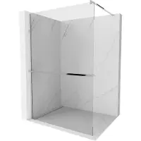 Mexen Kioto+ paroi de douche avec tablette de plain-pied 135 x 200 cm, transparent, chromé - 800-135-121-01-00