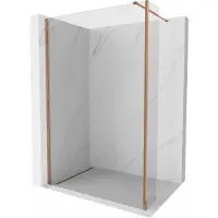Mexen Kioto Paroi de douche à l'italienne 130 x 30 cm, transparent, or rose - 800-130-212-60-00-030