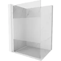 Mexen Kioto L Paroi de douche à l'italienne 80 x 200 cm, transparent/milieux, blanc - 800-080-103-20-35